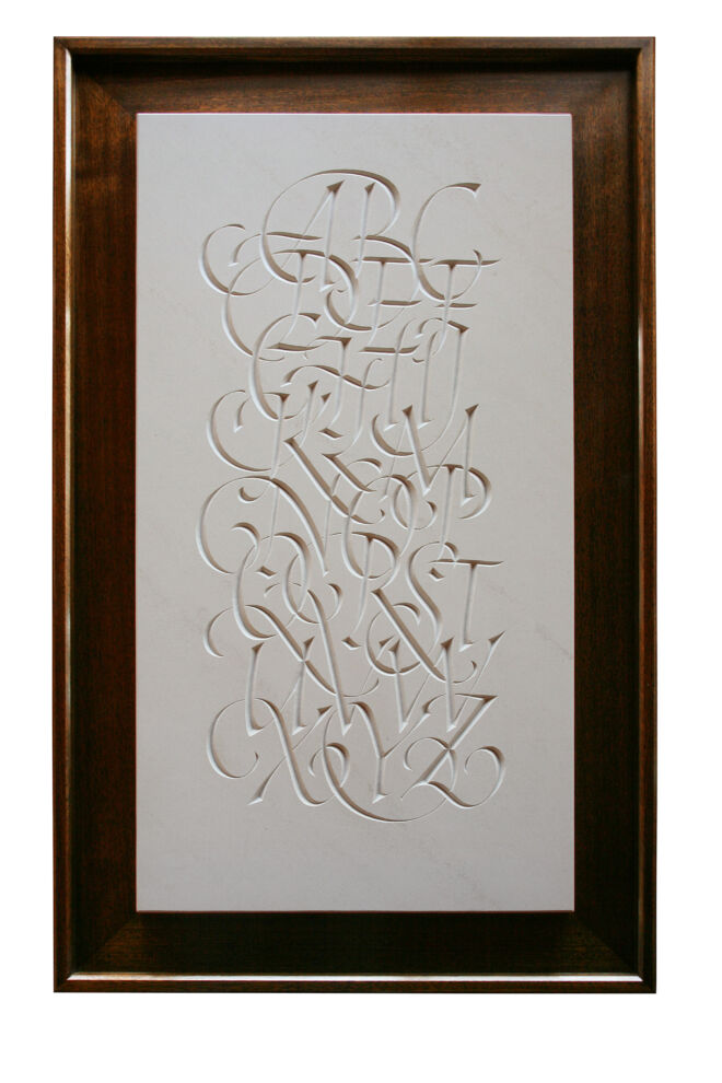 Italic Alphabet stone